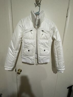 No Boundaries Women's White Jacket